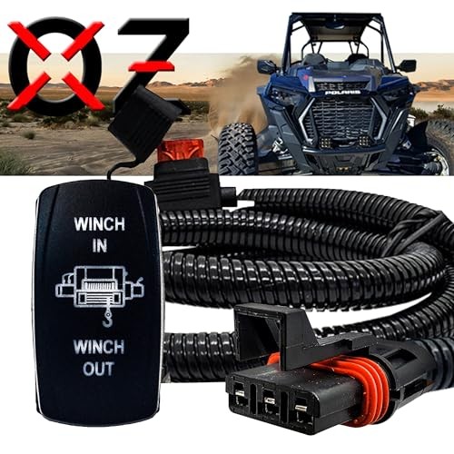 Power Bus Bar Plug Wire Kit Winch in/Out Rocker Switch Compatible with