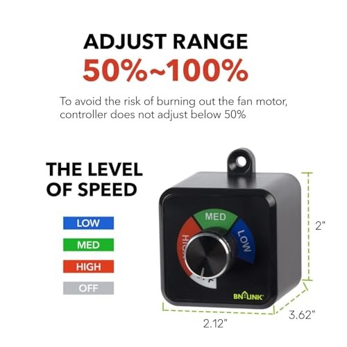 Variable Fan Speed Controller, Plug-in Electric 3 Speed Regulator Adjuster