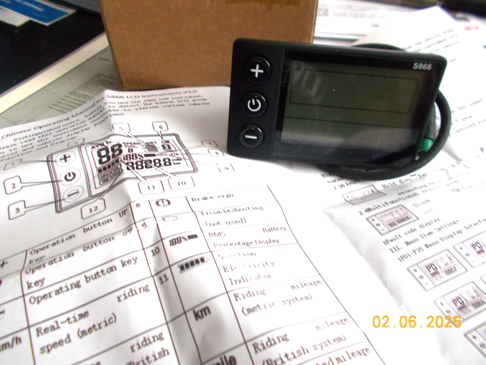 New Untested LCD Bicycle Computer Head unit LCD-S866