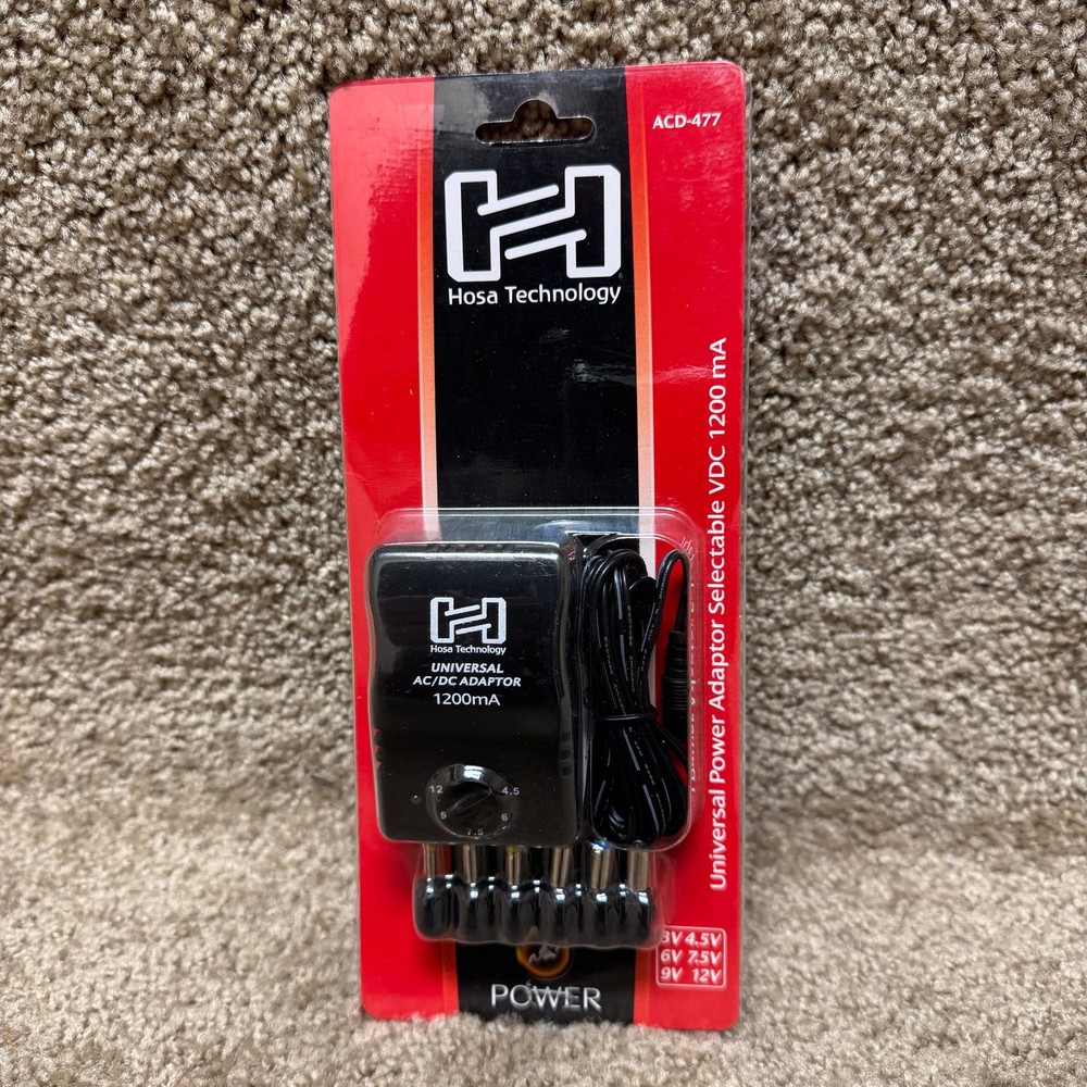 Hosa ACD-477 Universal Power Adaptor Selectable VDC 1200 mA
