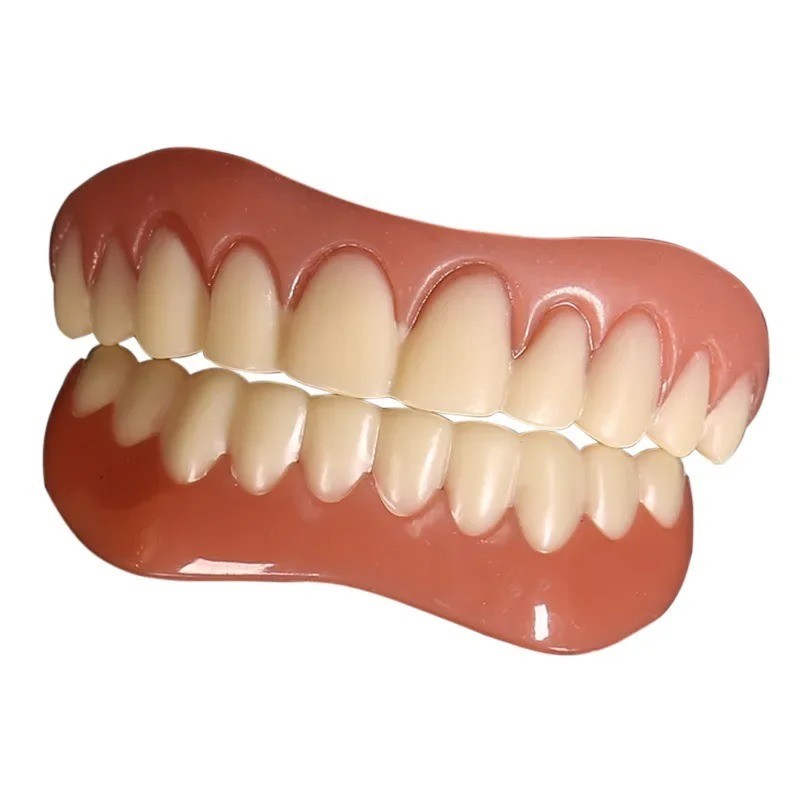 Silicone False Teeth Upper & Lower Smile Dental Veneers Dentures False Tooth**