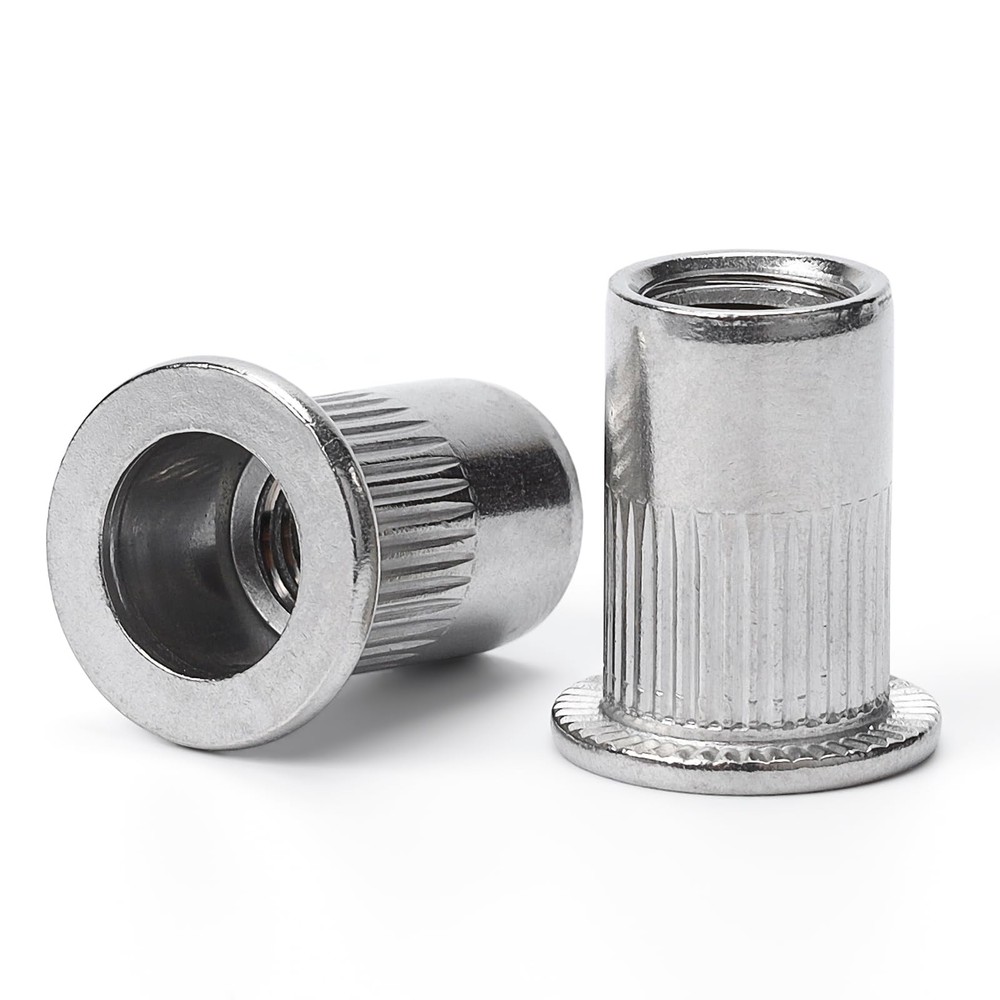 30 Pcs 3/8-16 Rivet Nuts Stainless Steel Flat Head Threaded Insert Nutserts