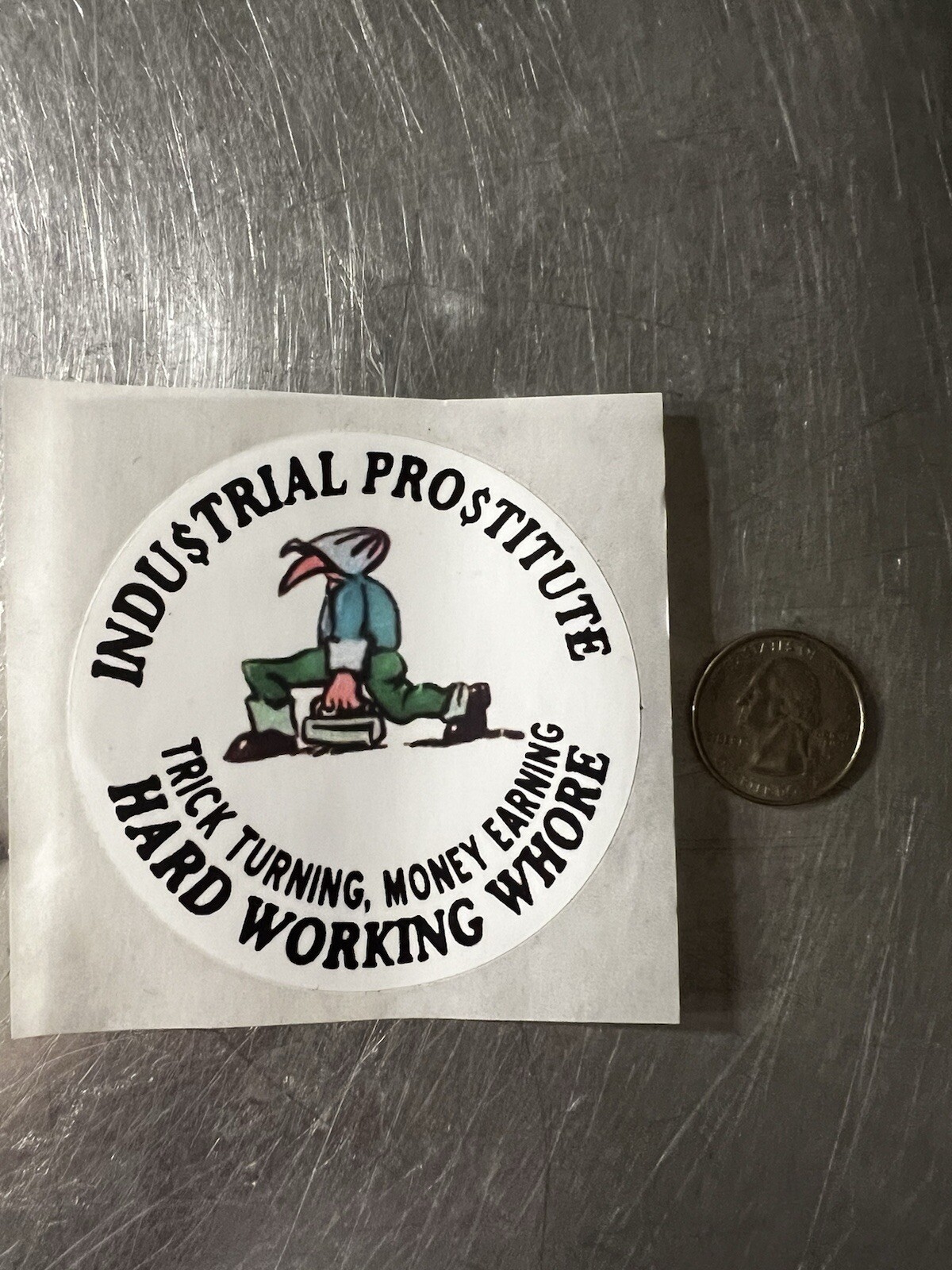 Industrial Prostitute Hardhat Sticker 3” Diameter