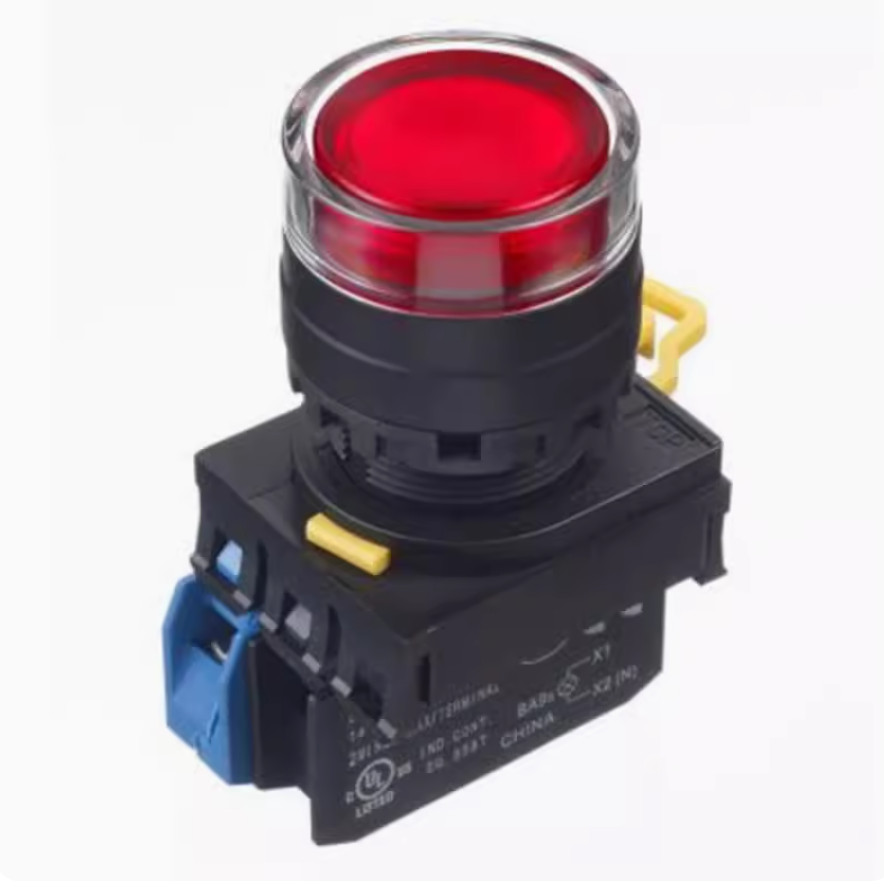 1PC NEW IDEC Self-reset button switch without light YW1L-MF2E02 green 2NC #LL