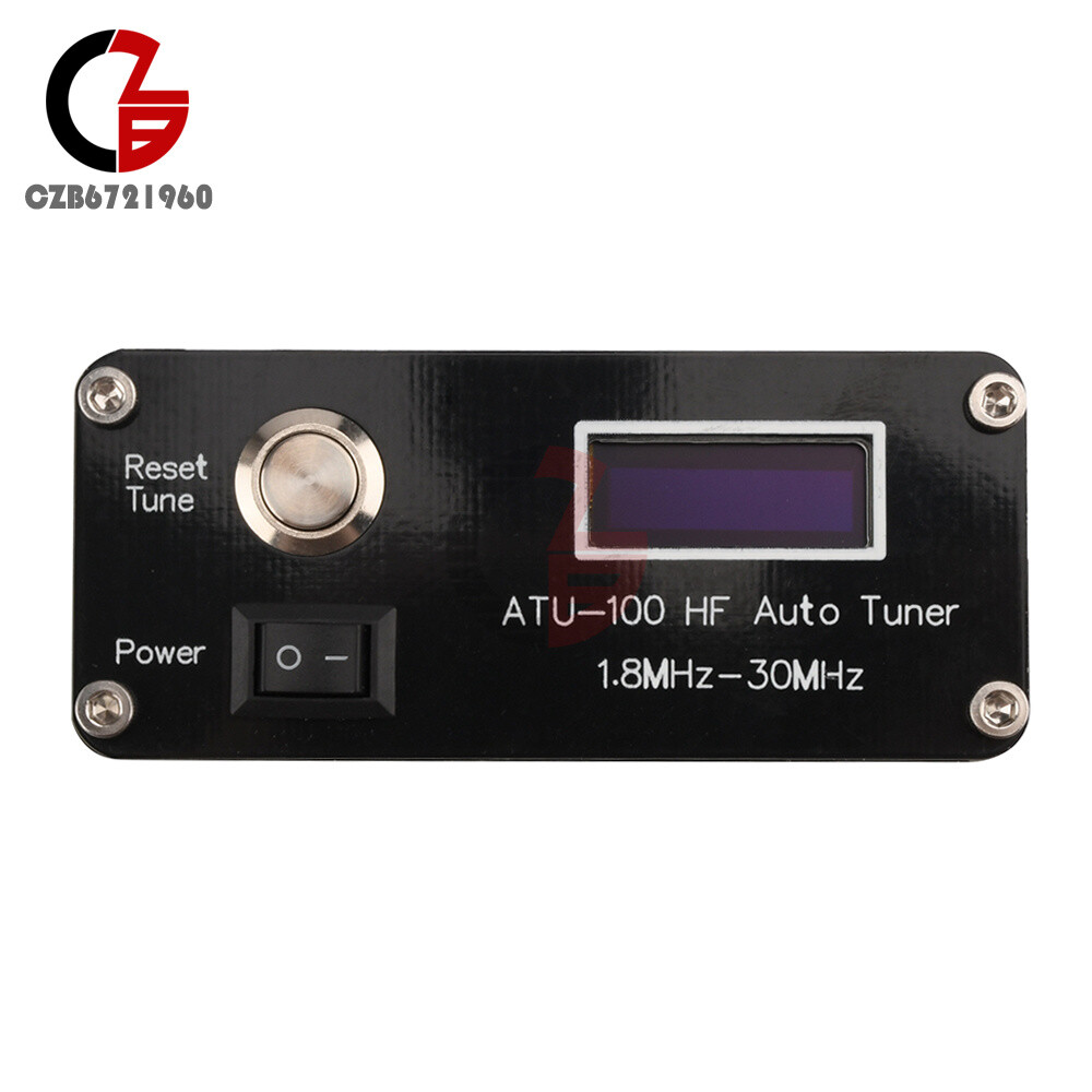 Auto Antenna Tuner 100W 1.8-50MHz 0.96''/0.91" OLED Display ATU-100 with Shell