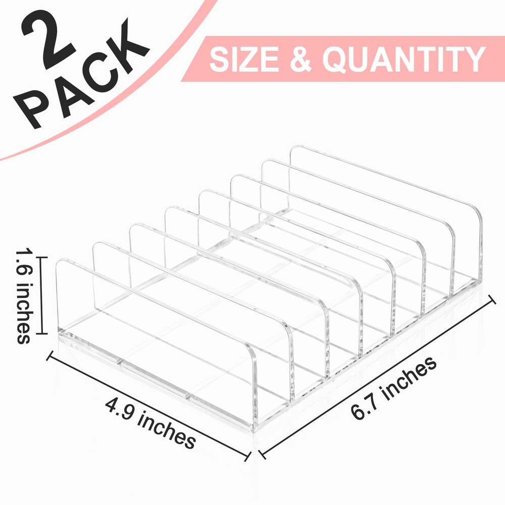 2 Pack Clear Acrylic CD/DVD Display Rack Storage Box Vinyl Record Stand