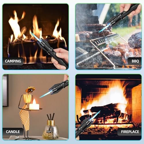 Mini Torch Lighter Straight Flame Bright Fire Small Refillable Butane Lighter