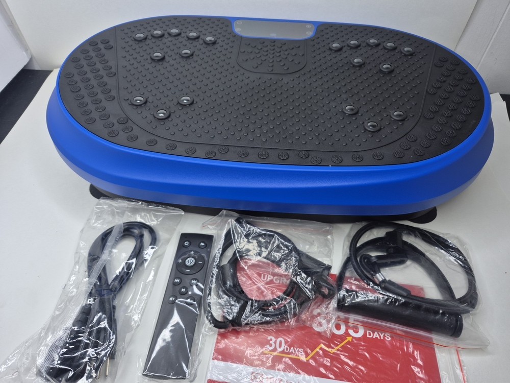 HVX Vibration Platform New Complete Excersize Machine Blue Black Open Box