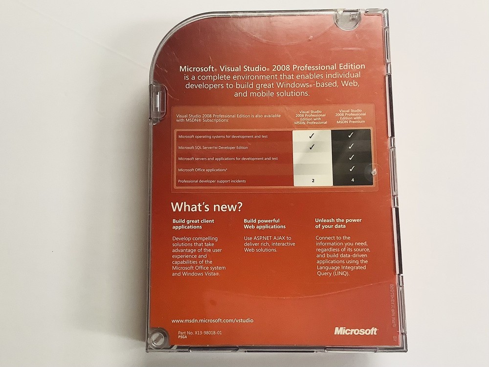 "BRAND NEW" Microsoft Visual Studio 2008 Professional Edition & Academic Version