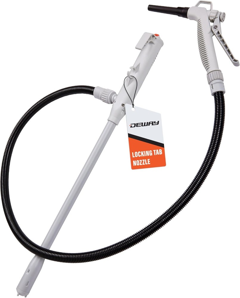 DeWay Battery-Powered Stick Fuel Transfer Pump with Hand Trigger Nozzle, 3.2GPM