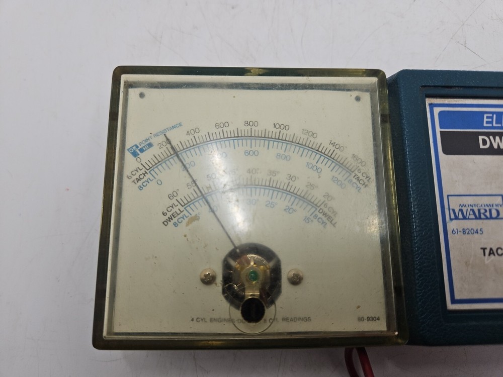 Ward Dwell Tach Points Tester Engine Meter Analyzer Tachometer FOR PARTS, UNTEST