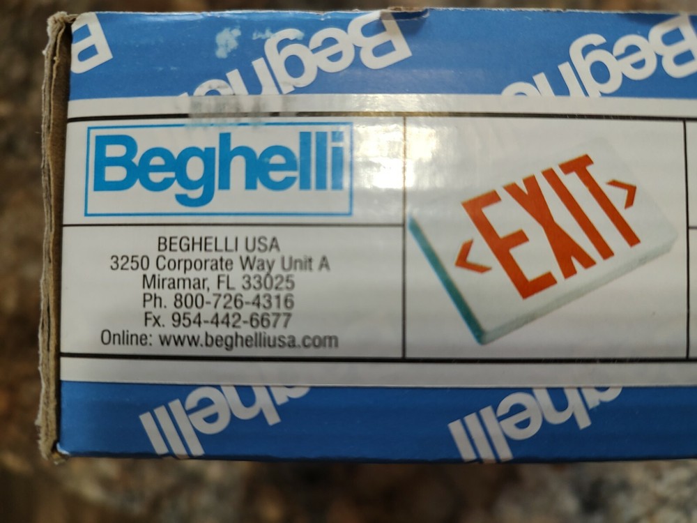 Beghelli LED Emergency Exit Sign Light Battery Backup
