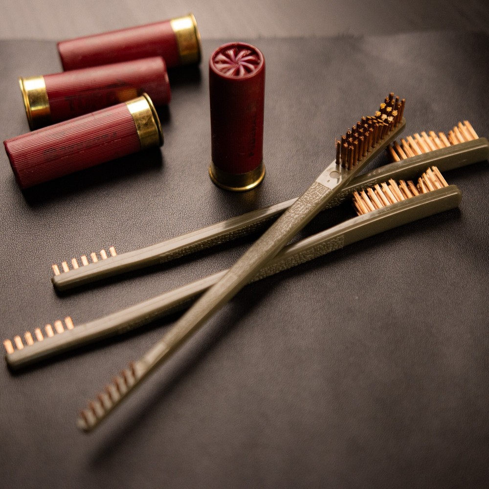 All Purpose Bronze Bristled Gun Cleaning Receiver Brushes - 3 Pack
