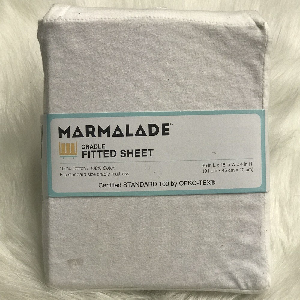 Marmalade Cradle Fitted Sheet White