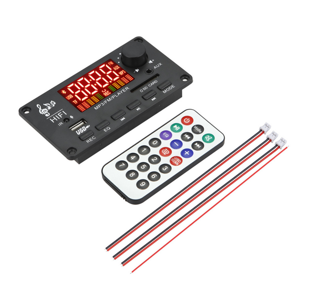 7V-22V Car MP3 WMA Decoder Board Audio Module Bluetooth 5.0 W/Remote Control