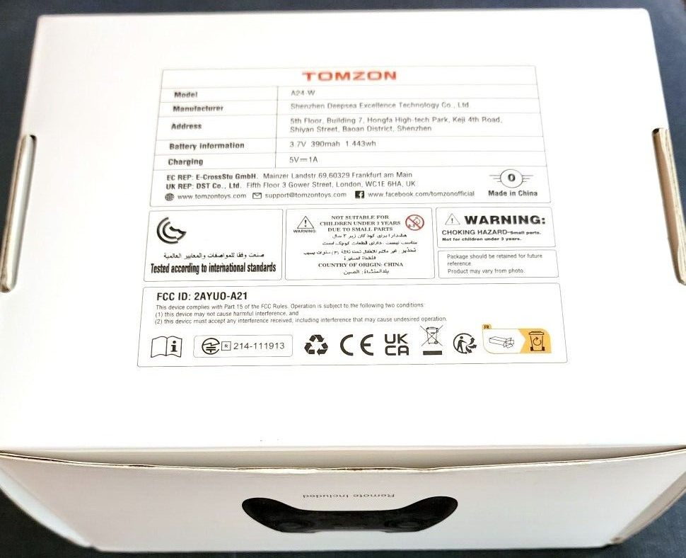 TOMZON A24W Mini Drone with Camera Black