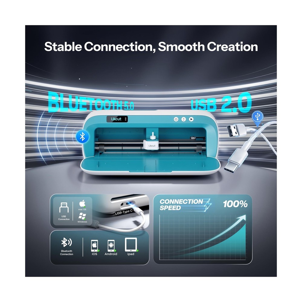 S41 Vinyl Cutter Machine - Essential Starter Bundle for DIY Crafts | Smart St...
