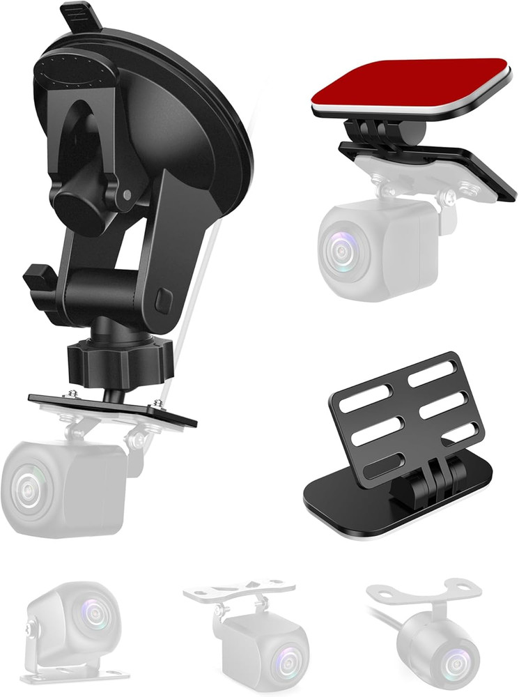 Universal Rear Window Camera Mount - Adjustable Backup & Dash Cam Holder
