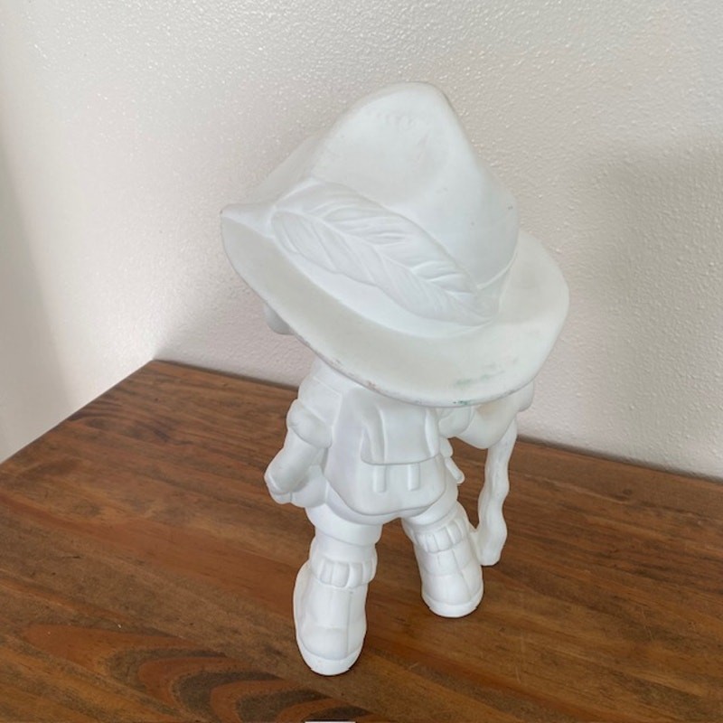 Unpainted Ceramic Bisque Hiking Boy 11"