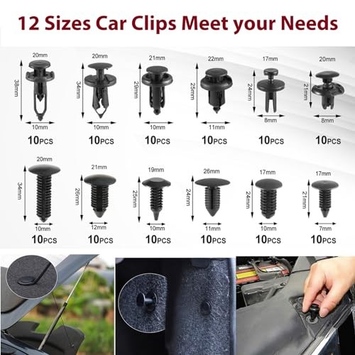 352pcs Trim Removal Tool, Pry Tool, Door Panel Removal Tool Kit - Clip Red