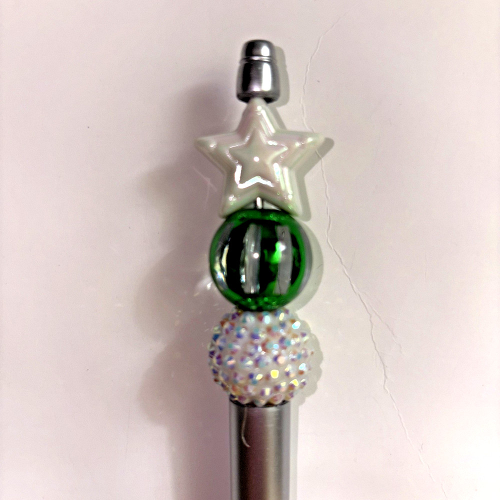 HANDCRAFTED BEADED PEN & NOTE PAD SET make it a great day or not