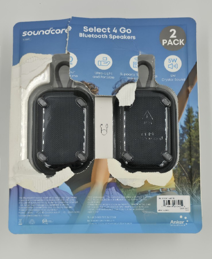 Soundcore Select 4 Go Bluetooth Speakers 2-Pack IP67 Waterproof 20H Playtime TWS
