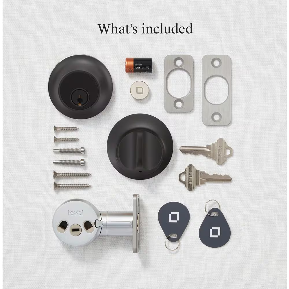 Lock plus (Matter) Matte Black Matter-Over-Thread Smart Lock Single Cylinder Dea