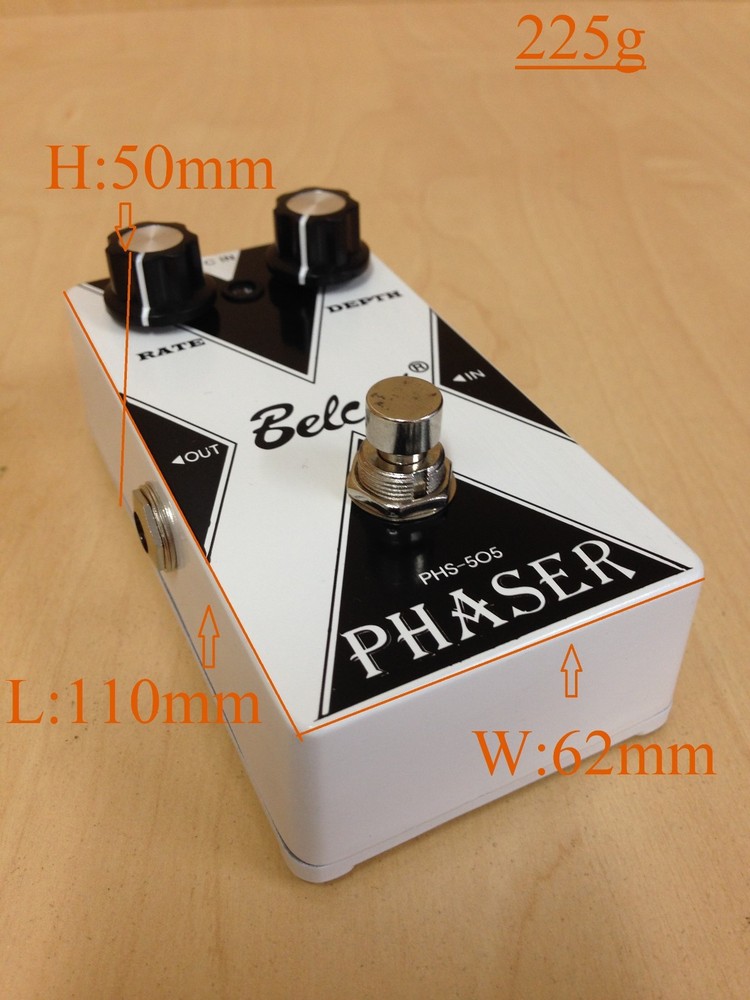 Belcat PHS-505 Guitar Effects Pedal, PHASER - White
