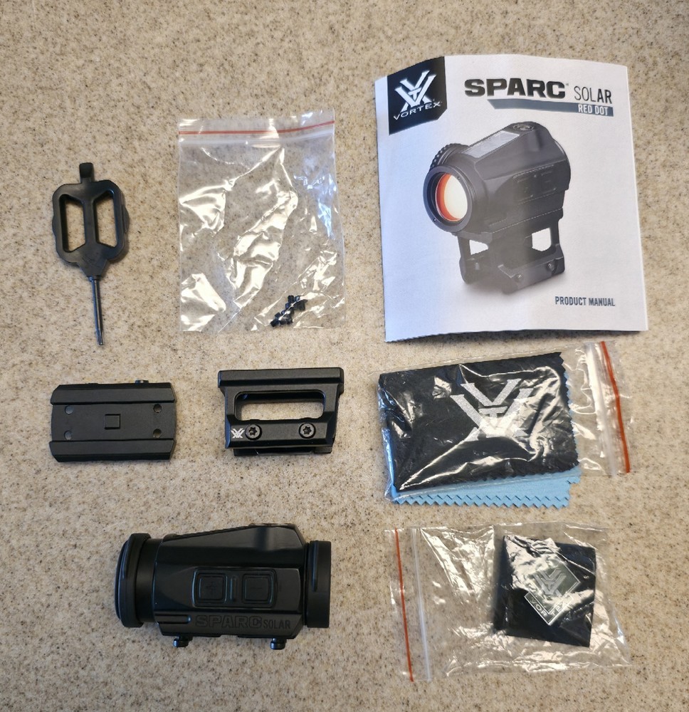 Vortex SPARC Solar Red Dot 2 MOA w/ Original Box Packaging Low Co & 1/3 Mounts