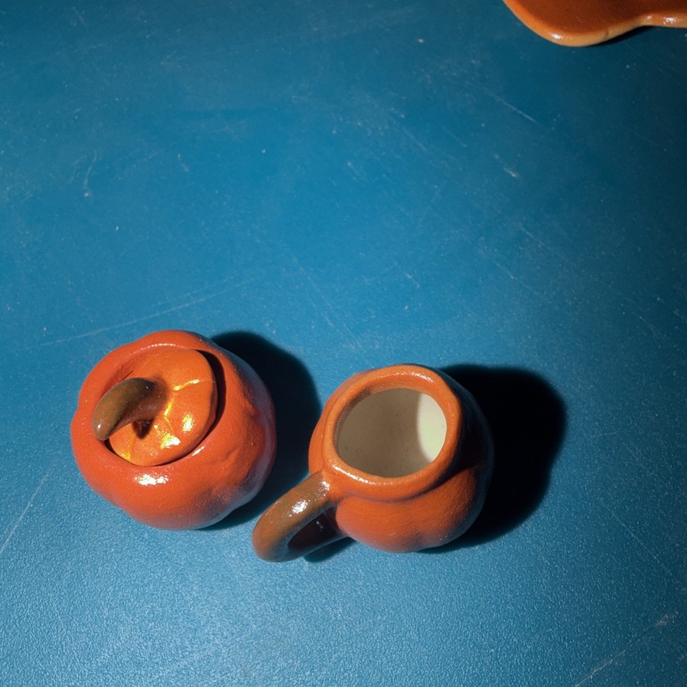 Vintage Mini Pumpkin Tea Set