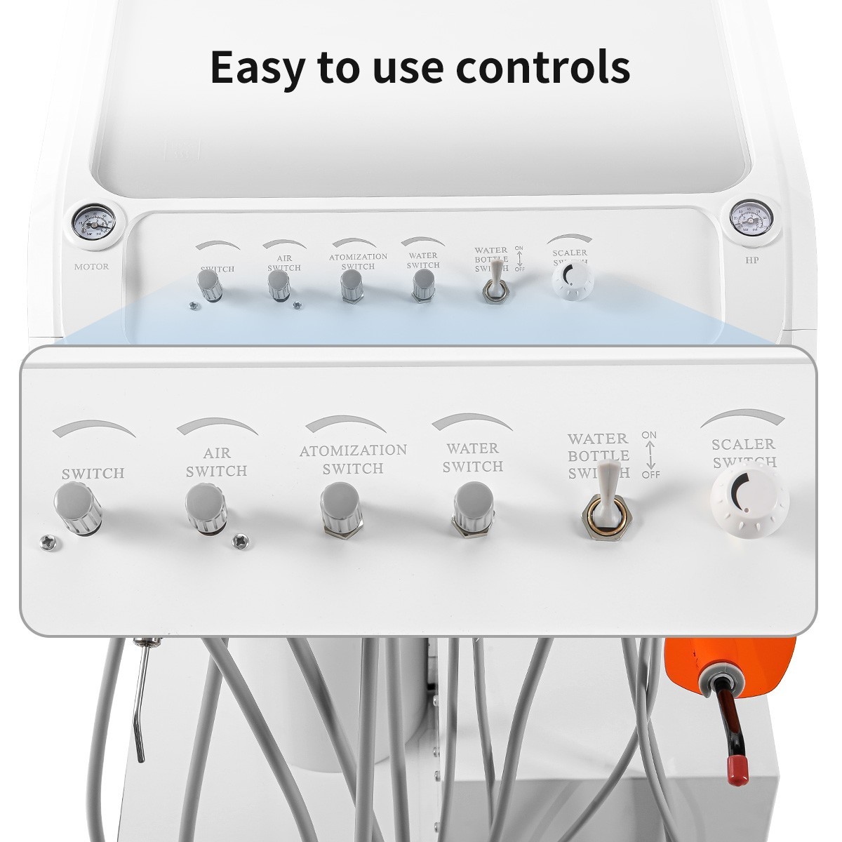 Combo Dental Portátil: Unidad, Compresor, Scalers, Cura Luz + Sillón Plegable