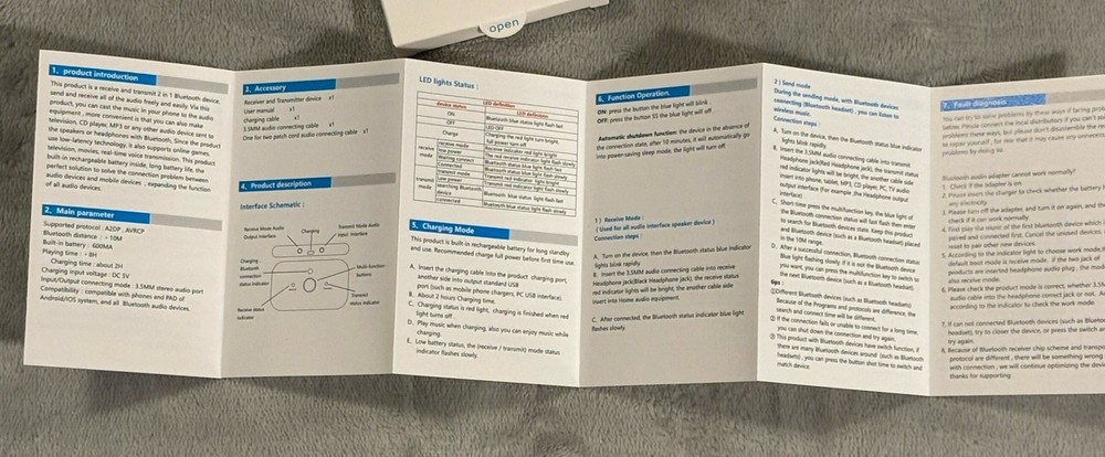 Wireless 2 in 1 Audio Receiver/Transmitter