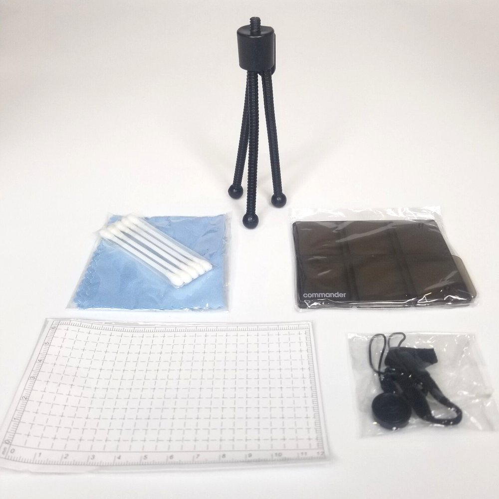 commander Deluxe Starter Kit For Digital Camera Mini Tripod Memory Card Wallet