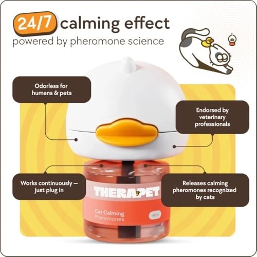 Cat Calming Diffuser Refill Kit (2-Pack) - 60-Day Pheromone Supply for Stress, A