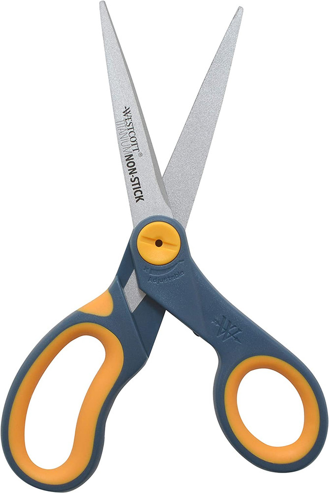 8" Straight Titanium Bonded Non-Stick Scissors with Adjustable Glide Feature, Gr