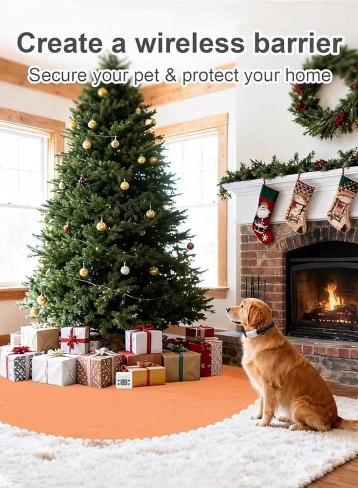 FLYSPEAR Wireless Pet Barrier Rechargeable Indoor - 6 Adjustable Radius