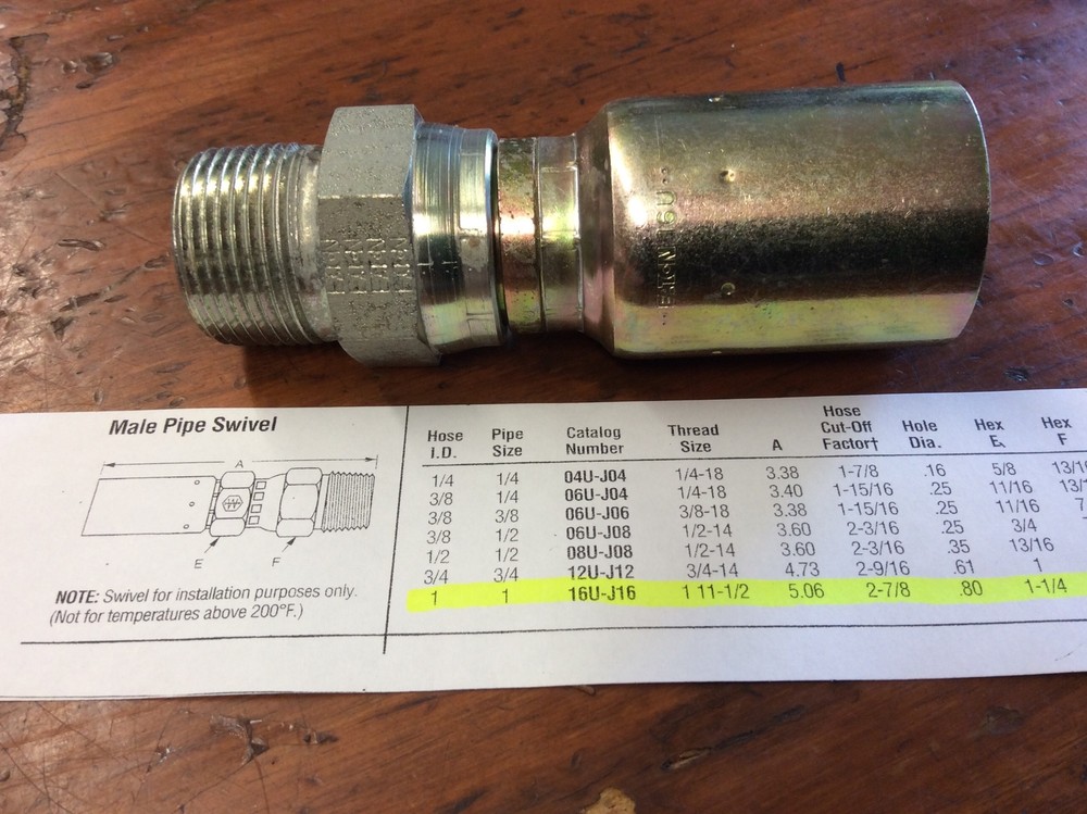 Eaton 16U-J16 Hose end