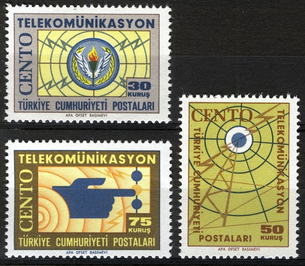 Turkey 1965, Completion CENTO Telecommunications Projects set MNH, Mi 1938-40