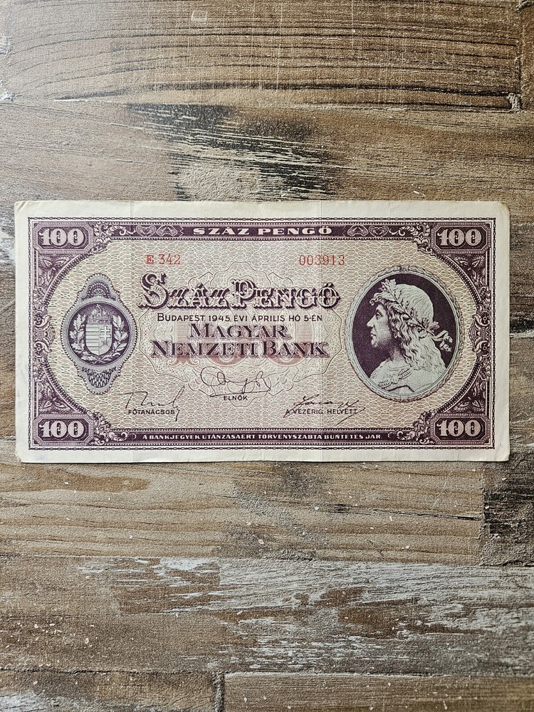 1944 Hungary 100 Pengo