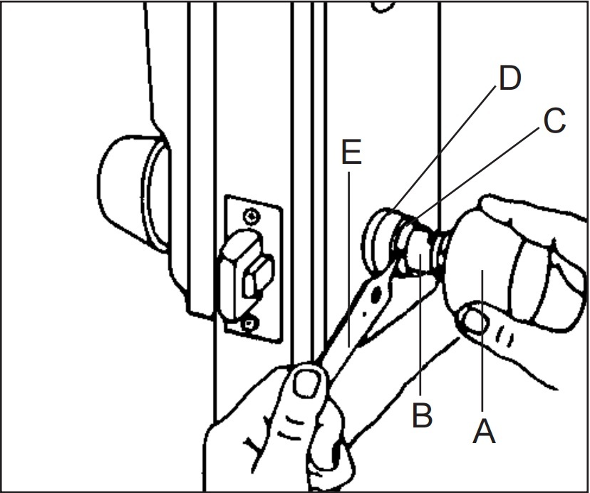 Locksmith Spanner Wrench for Schlage Locks Install Simplex Lever Knob Lock Tool