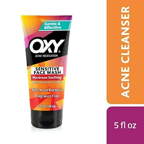 OXY Maximum Action Sensitive Advanced Face Wash, 5 ounce bottle