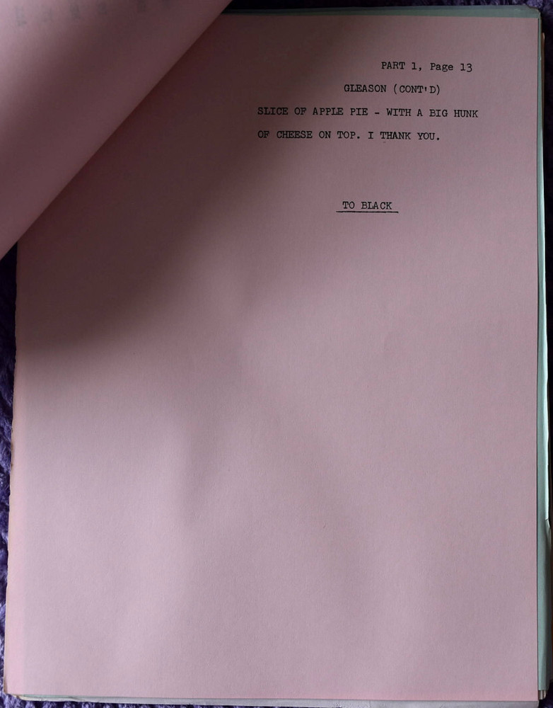 1966 " The Jackie Gleason Show " Original Screenplay Script