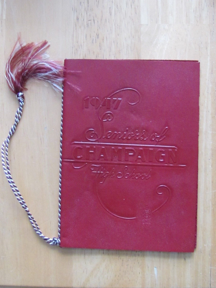 1947 CHAMPAIGN IL HIGH SCHOOL SENIOR COMMENCEMENT PROGRAM CARD