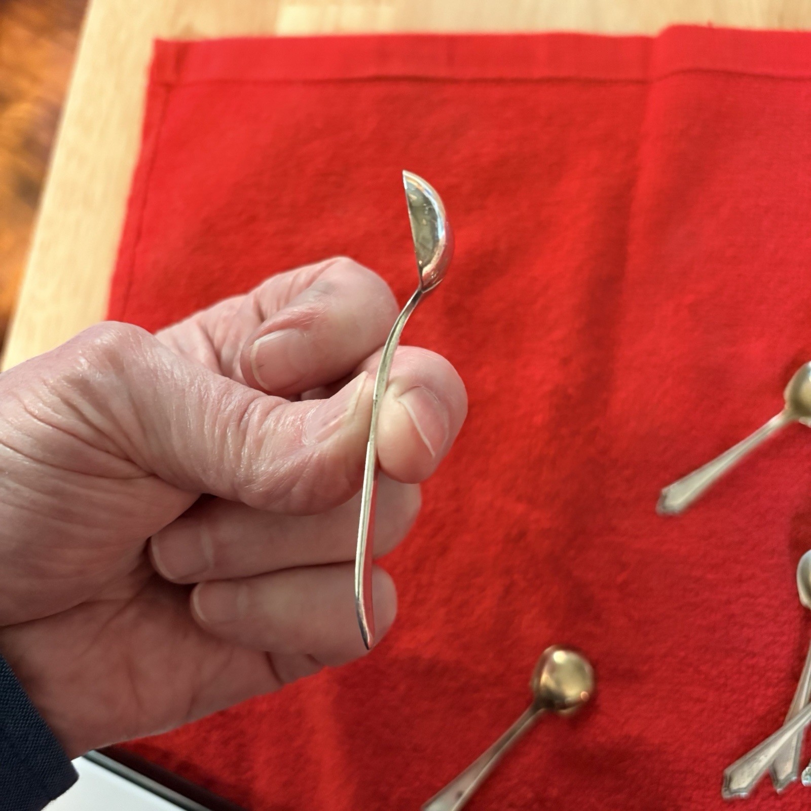 Sterling Silver Master Salt Spoon. Dominick & Haff. ‘Pointed Antique. 3". Nice.