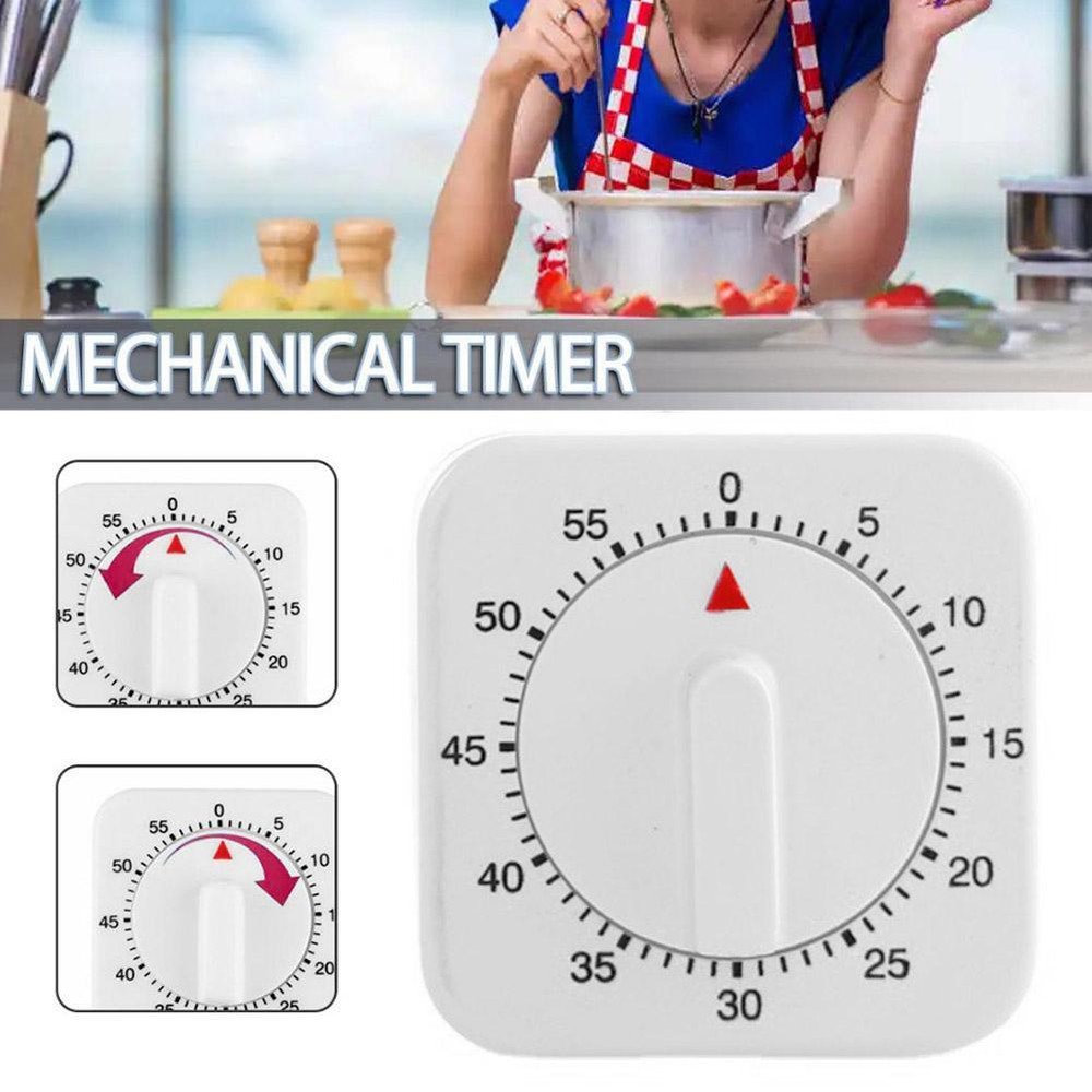 Kitchen Timer Egg & Square Shaped Kitchen Cooking Timer Mechanical Alar Z9Y6