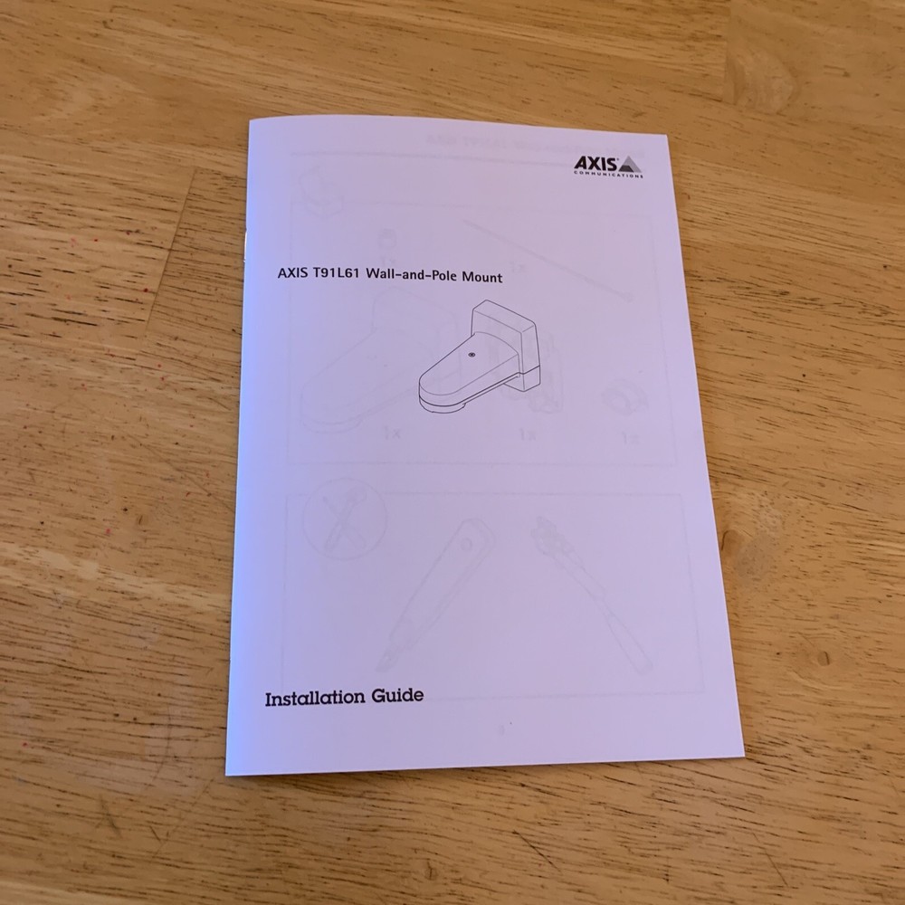 Axis Communications T91L61 Wall -and -Pole Mount Installation Guide New