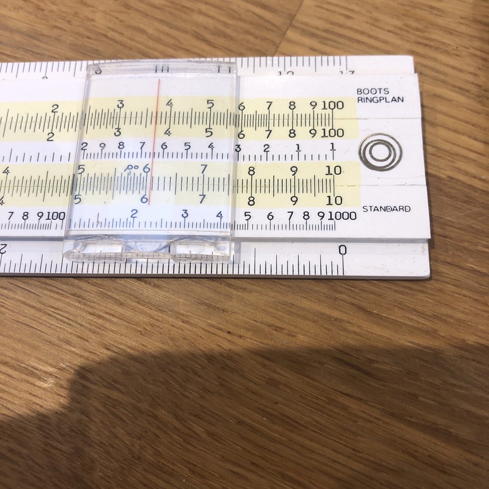 Boots Ringplan Precision Slide Rule with Case & Manual Vintage
