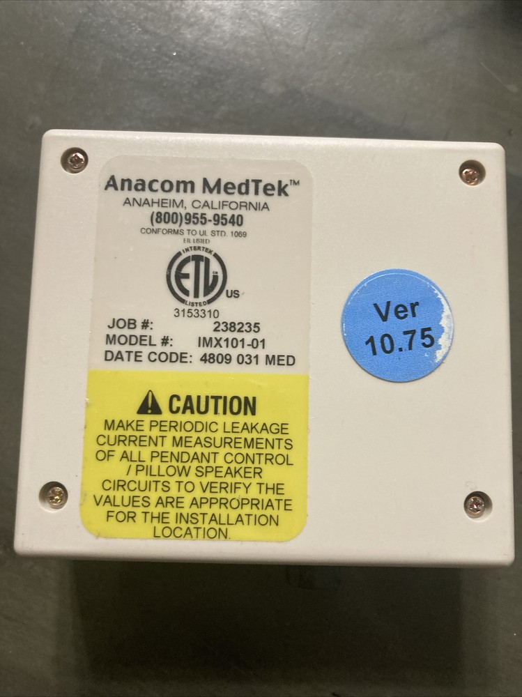 Anacom Medtek IMX101-01 Pillow Speaker Interface