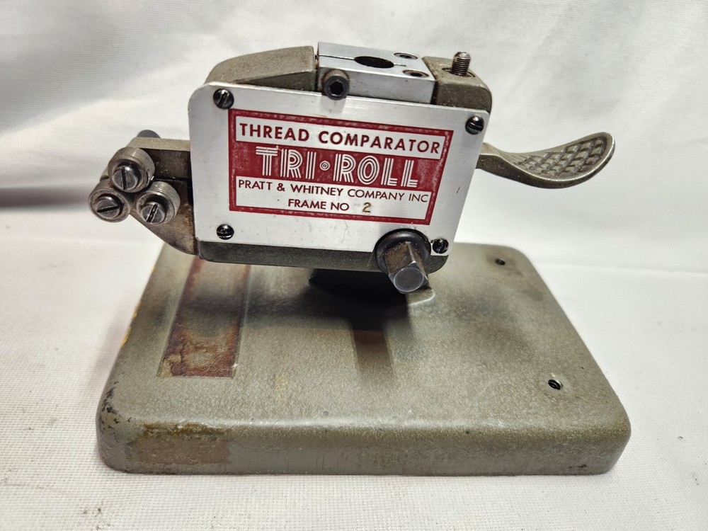 Pratt and Whitney Tri Roll Thread Comparator  Frame No. 2 W/ Rolls 6-32