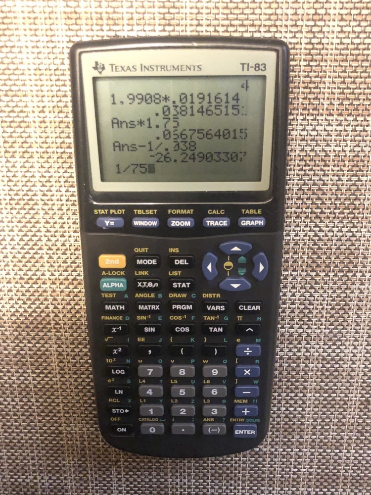 TI Texas Instruments TI-83 Handheld Graphing Calculator